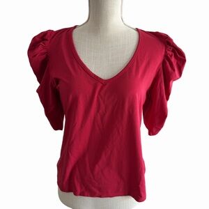 Bobi Los Angeles NEW Women’s Shirred Short Sleeve Top Size L SKU#2512139